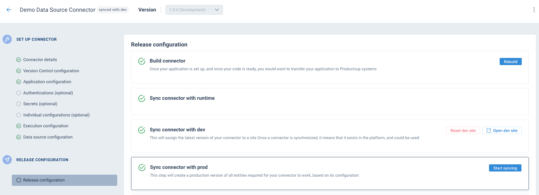 Connector synced with dev