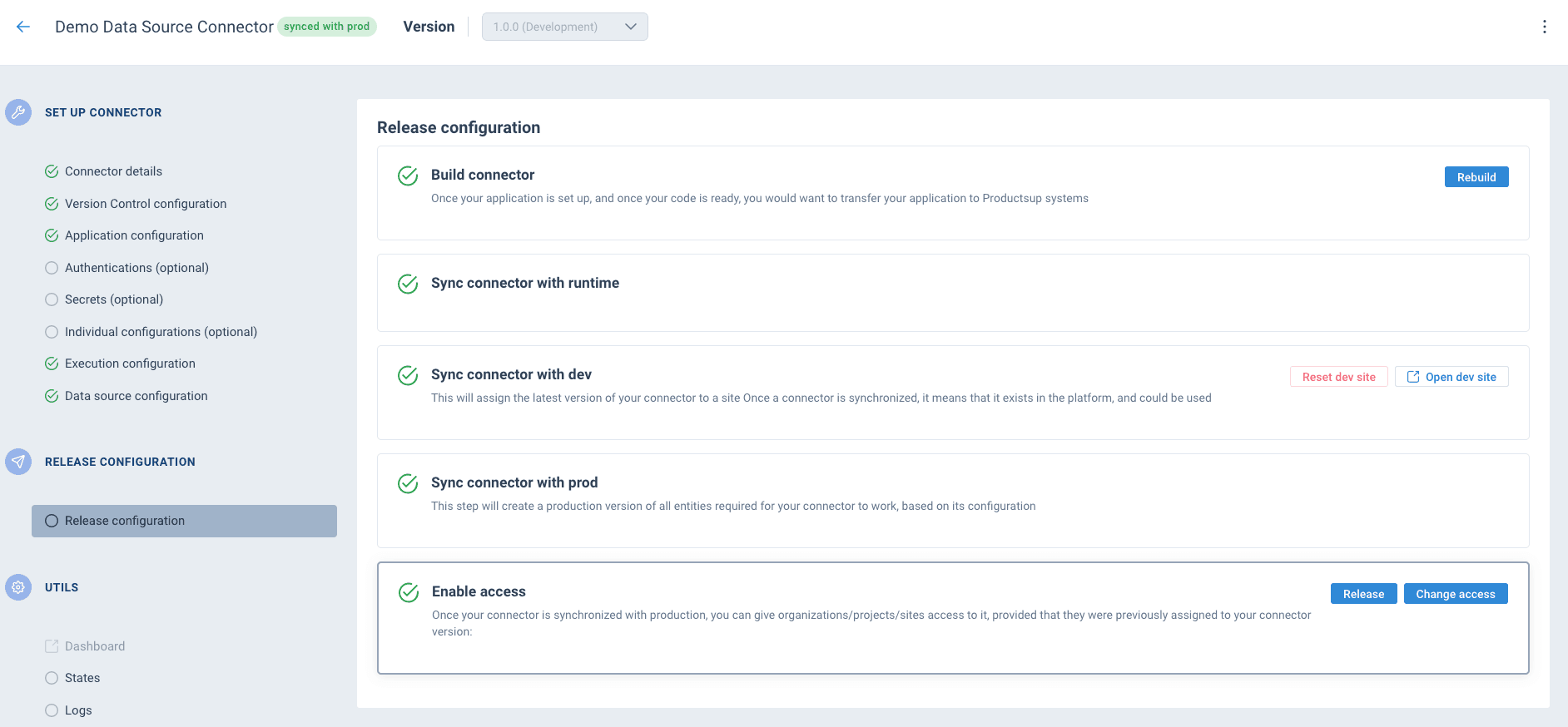 Connector synced with prod