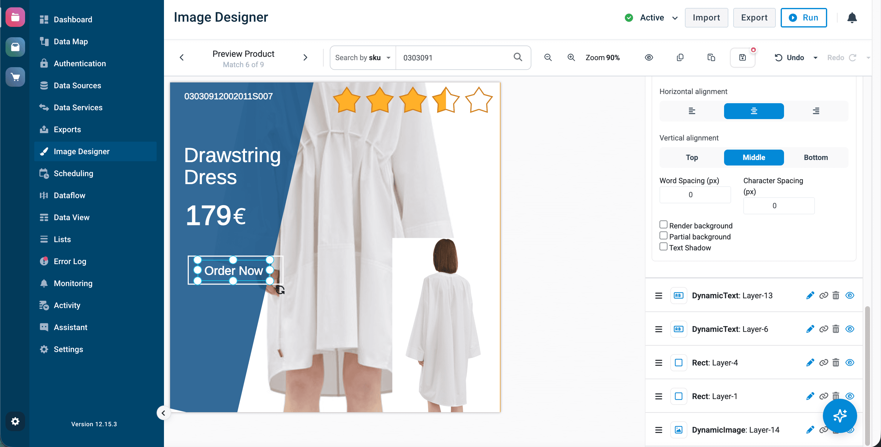 Image Designer - editing mode, full page view