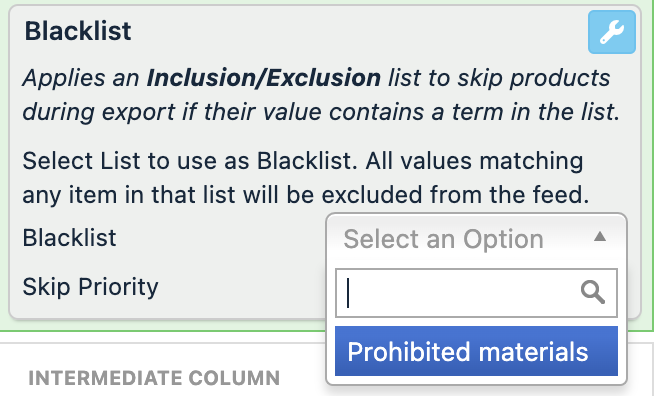 Blacklist example