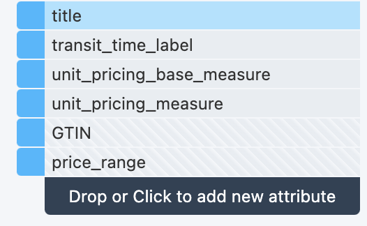 Attribute column colors