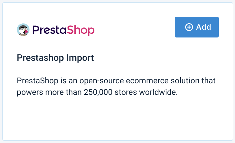 PrestaShop import