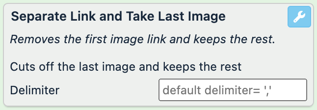 Separate Link and Take Last Image