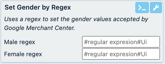 Set gender by regex