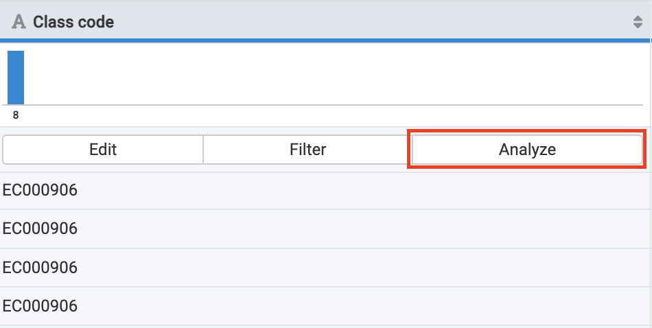 Analyze button