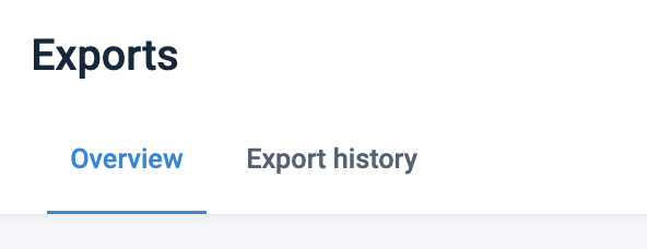 Exports tabs