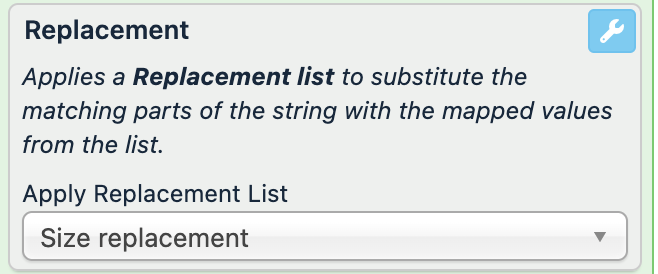 Replacement rule box example