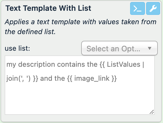 Text Template with Lists