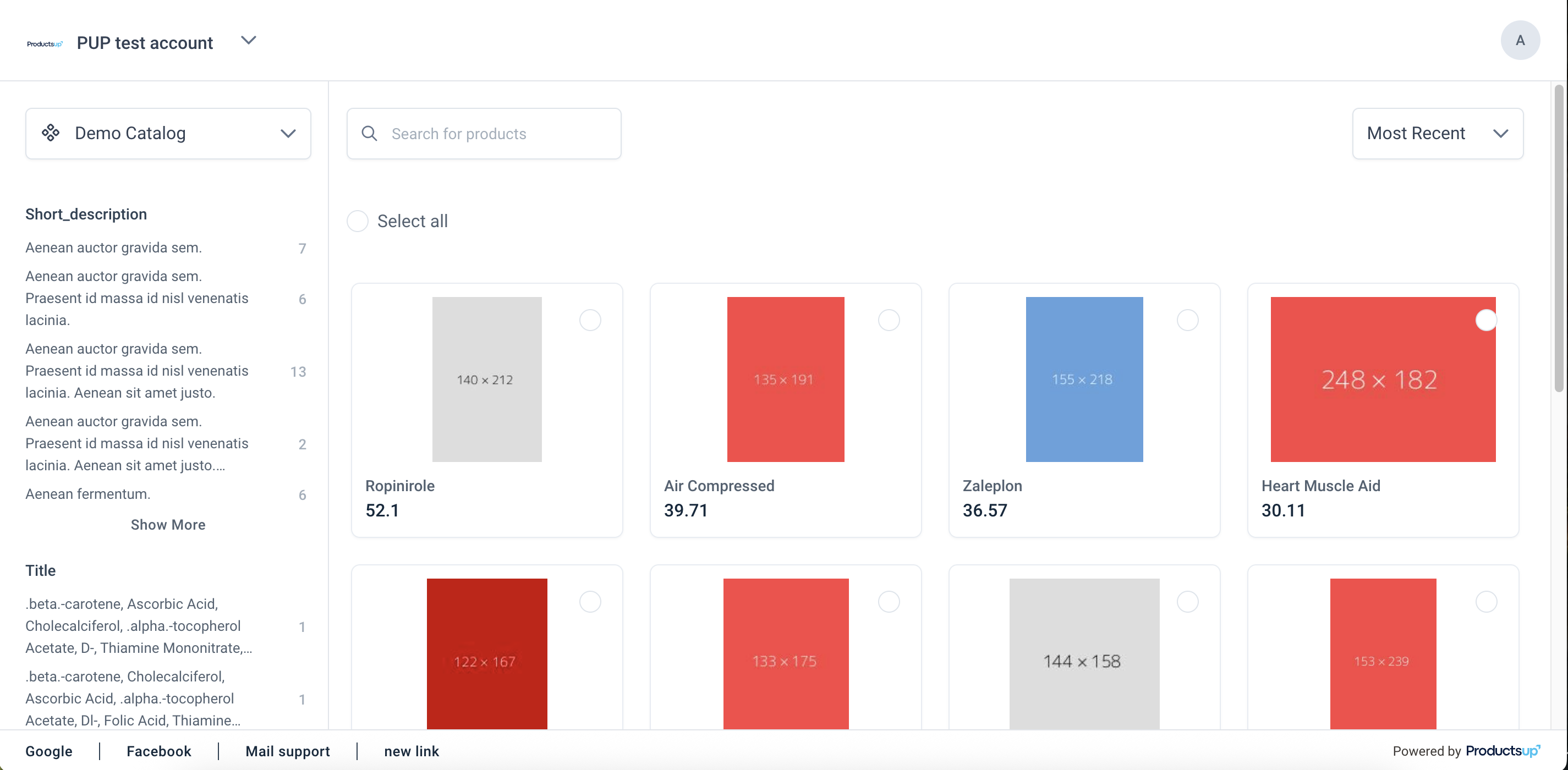 User's view of the Content Portal