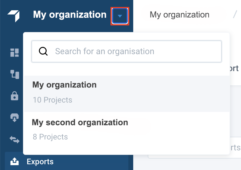 Select organization