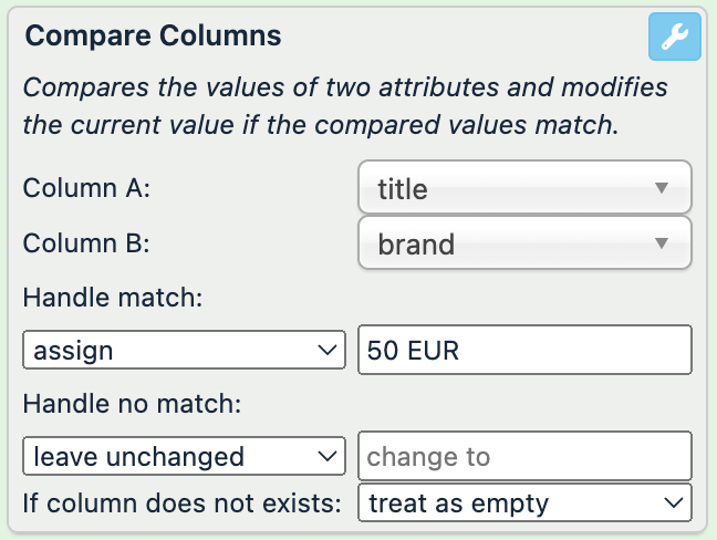 Compare Column example