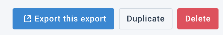 Export this export button from the export setup page