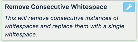 Remove consecutive whitespace