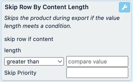 Skip Row By Content Length