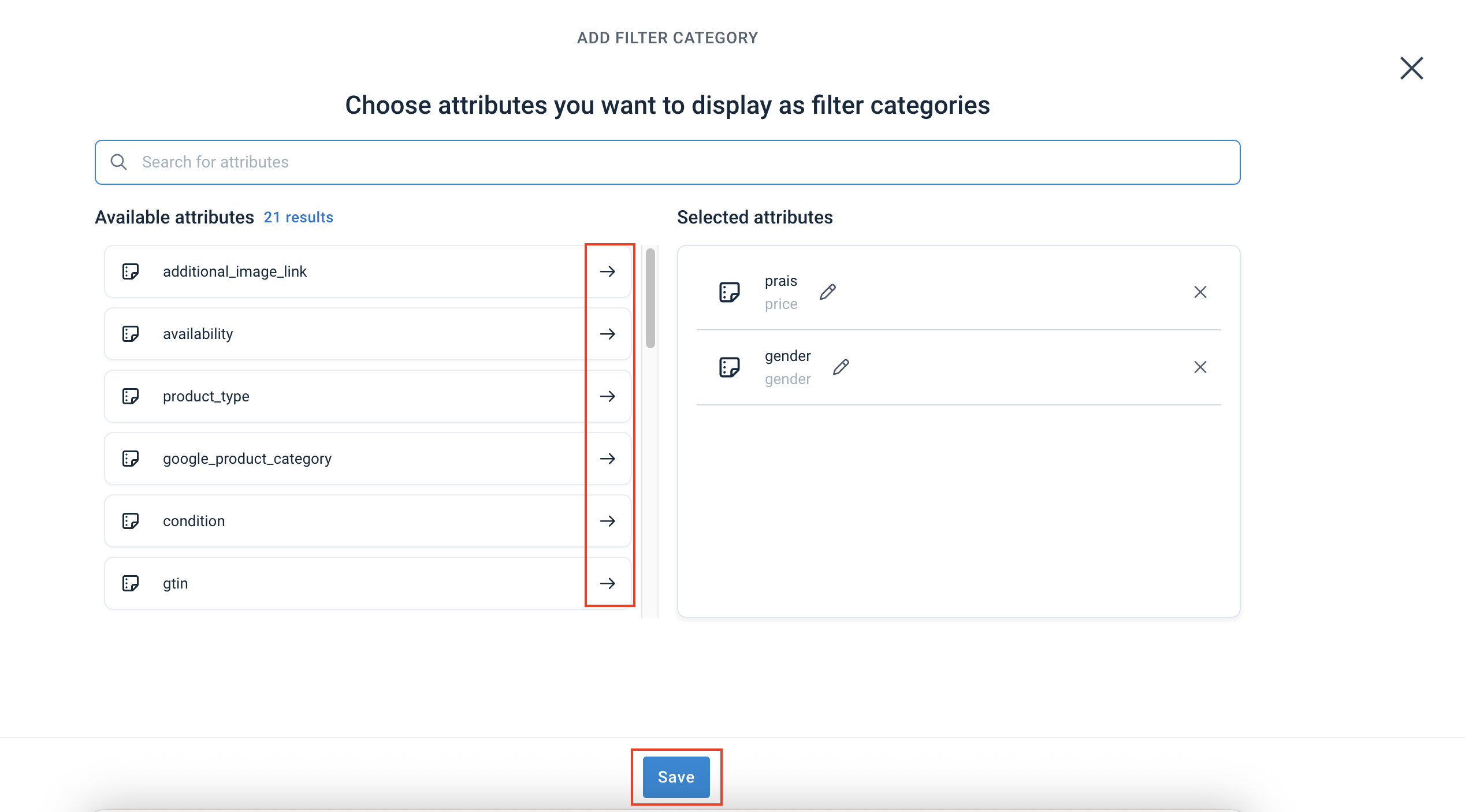 Add attribute for filter categories