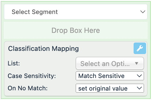 Add the Classification Mapping rule box