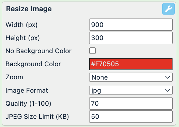 resize image rule box example