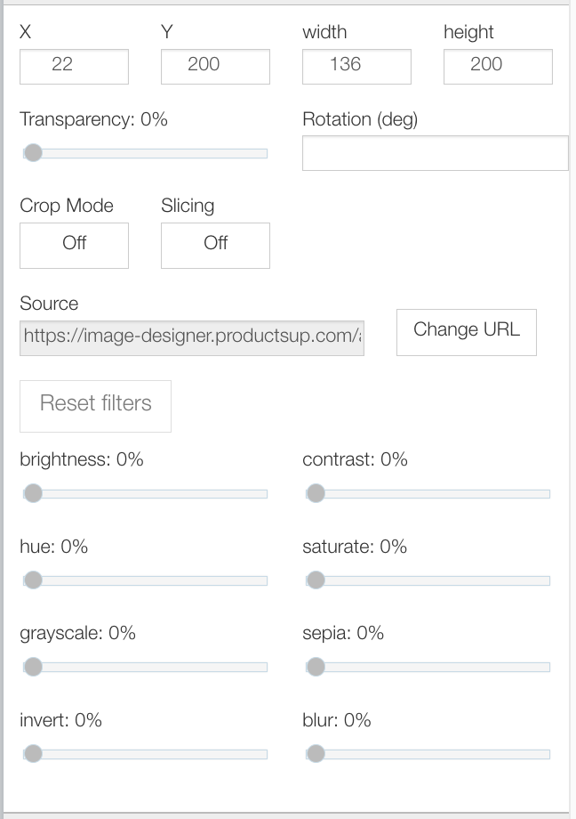 Image layer settings