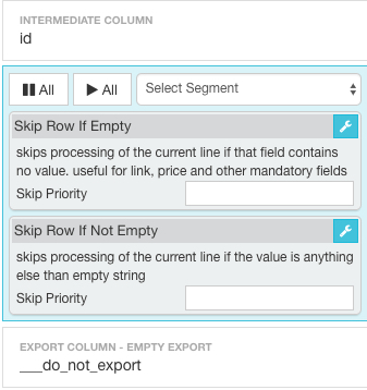 skip all rows