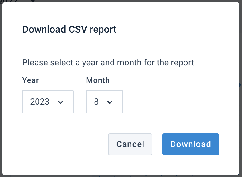 Download CSV report
