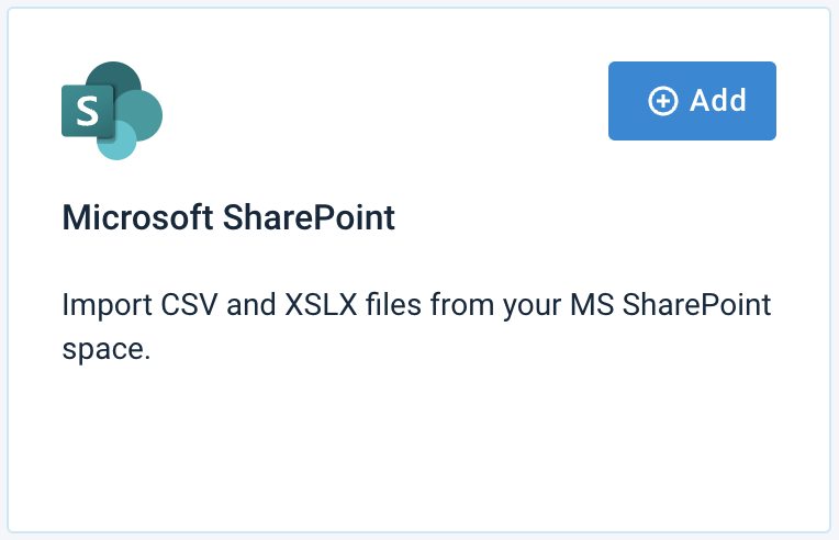 MS SharePoint import