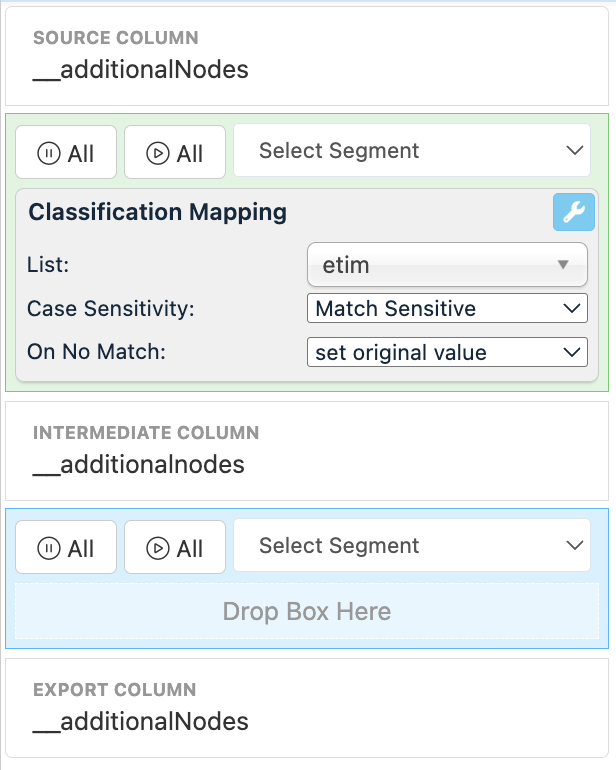 Classification Mapping rule box