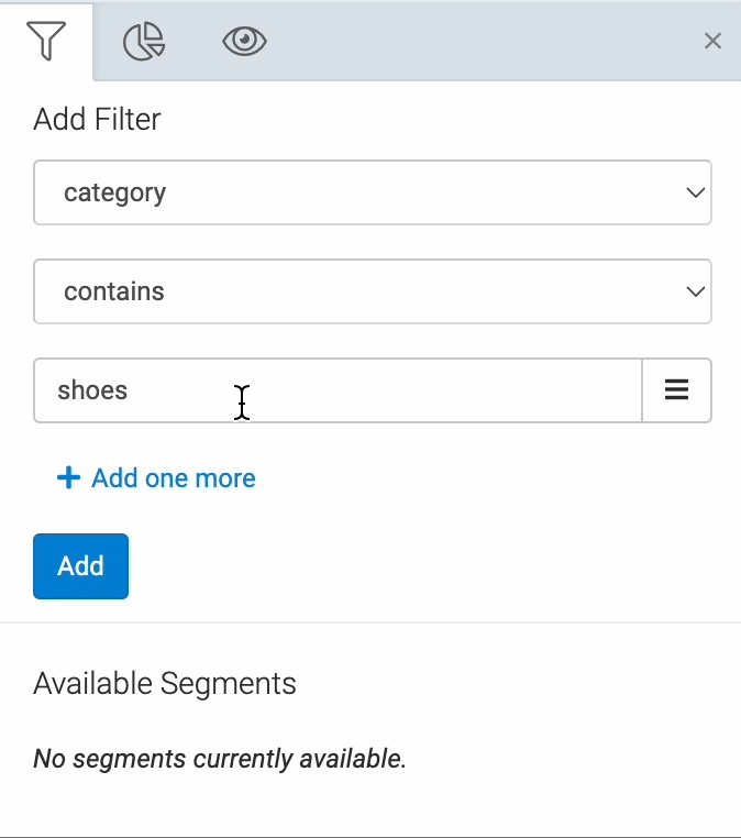 add another search value to filter a product segment