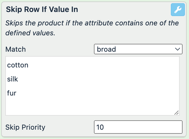 skipping priority 10