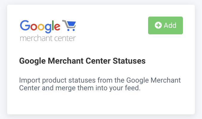 Google Merchant Center statuses