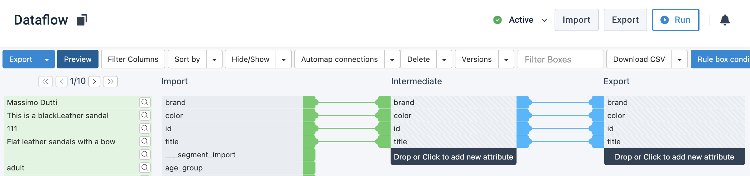 Dataflow columns