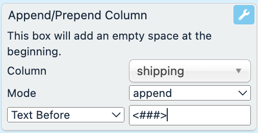 Append/Prepend Column with delimiter