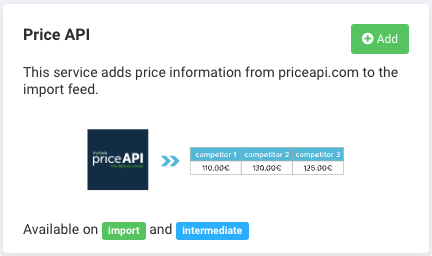 Add the Price API data service