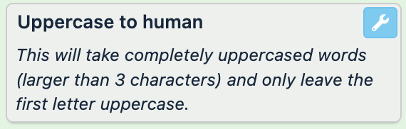Uppercase to human