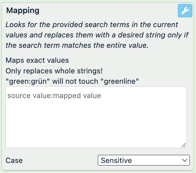 Mapping rule box