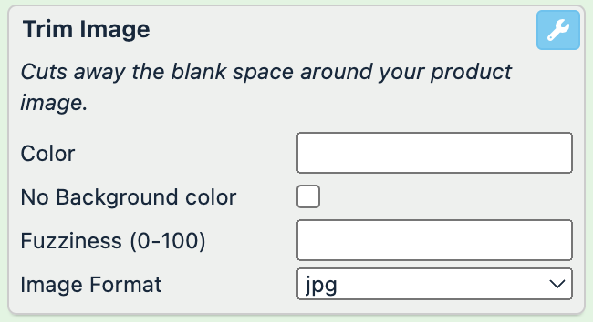 Trim Image rule box