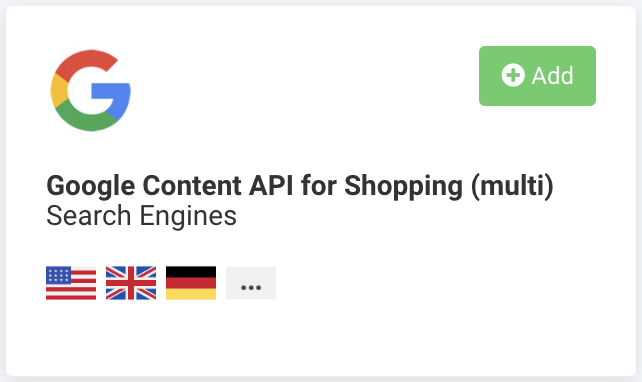 Add the Google Content API for Shopping (multi) export