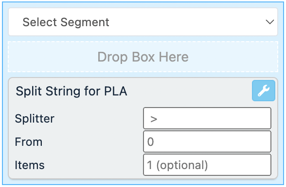 Use the Split String for PLA rule box to split strings and empty the values of such products where the platform found no splitter character