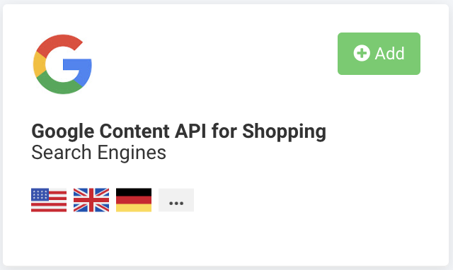 Add the Google Content API for Shopping export