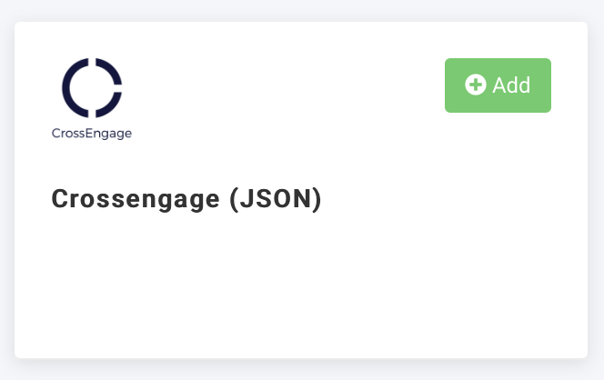 Add CrossEngage (JSON) export from Exports A/B in Productsup