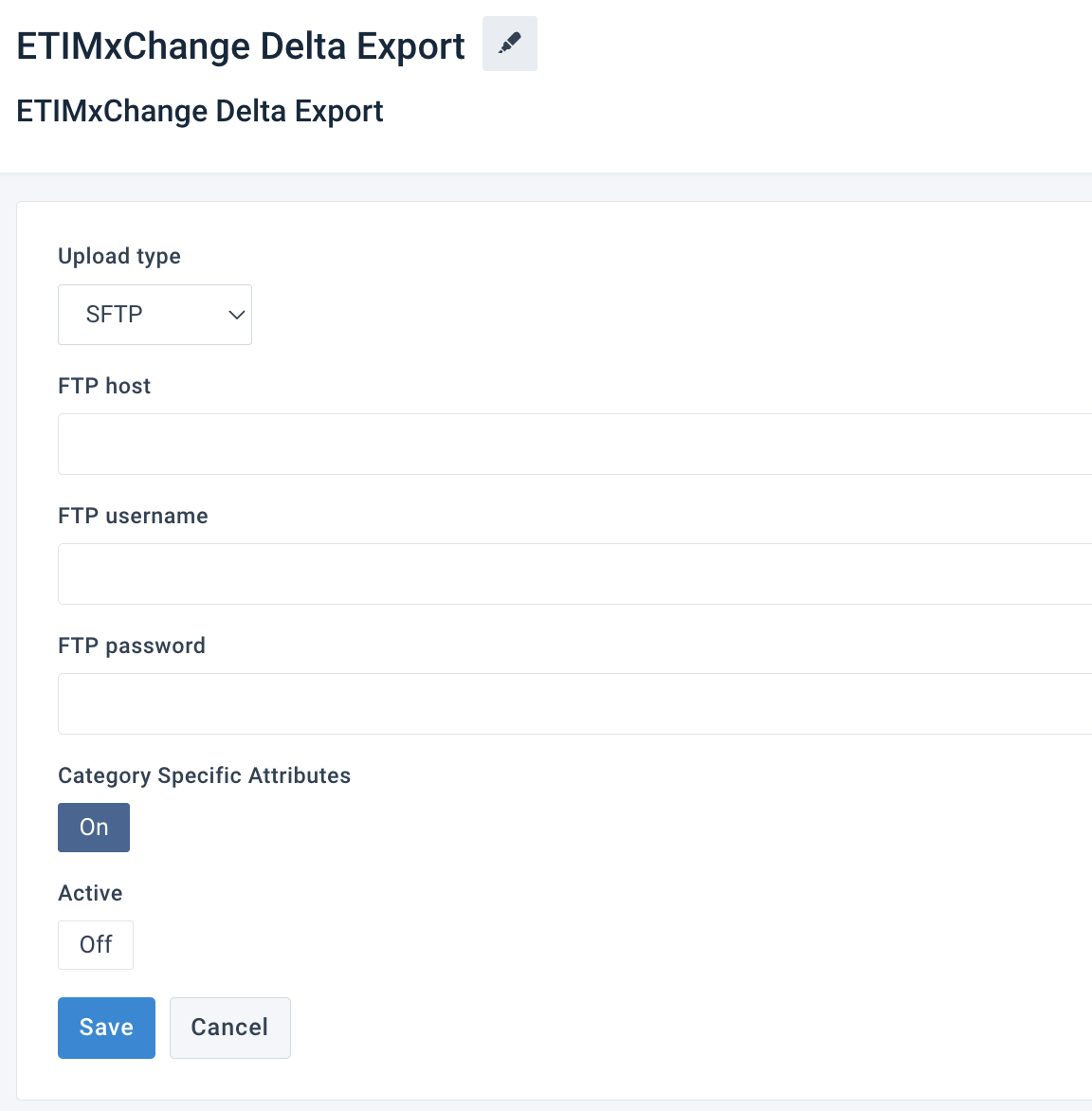 ETIMxChange Delta Export