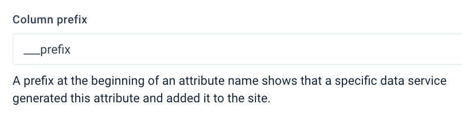 Column prefix