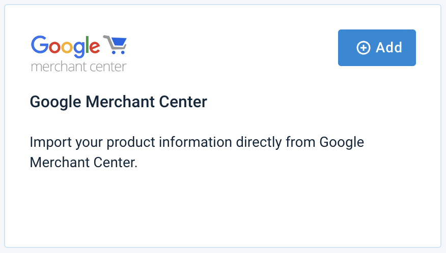 Google Merchant Center data source