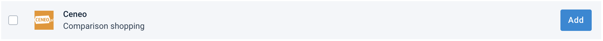 Add the Ceneo export