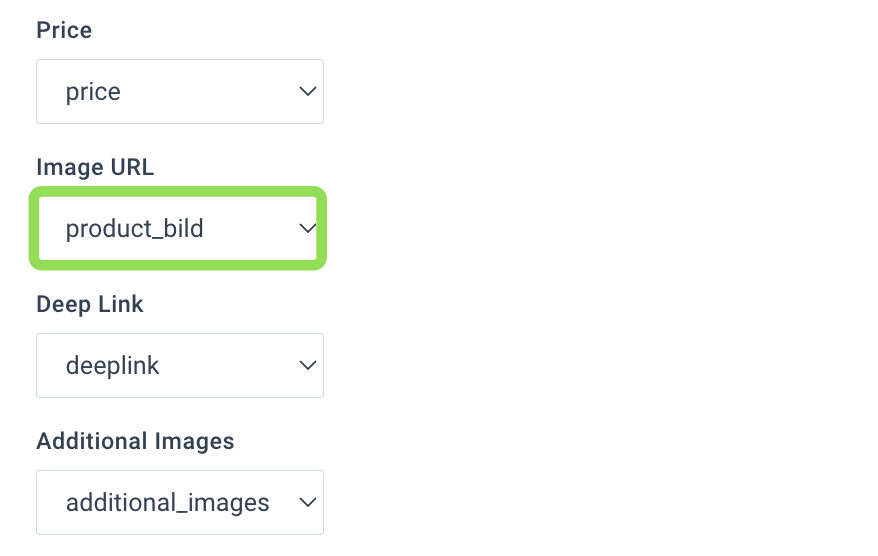 Destination settings to use custom attribute names in Content Portal