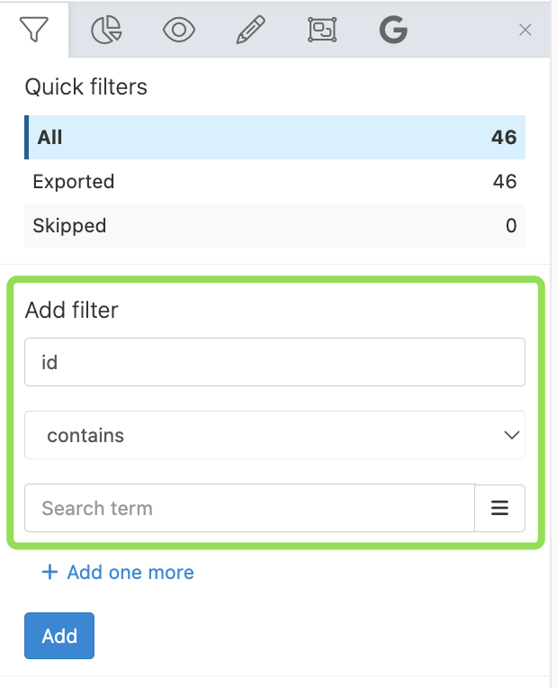 Add Filter options
