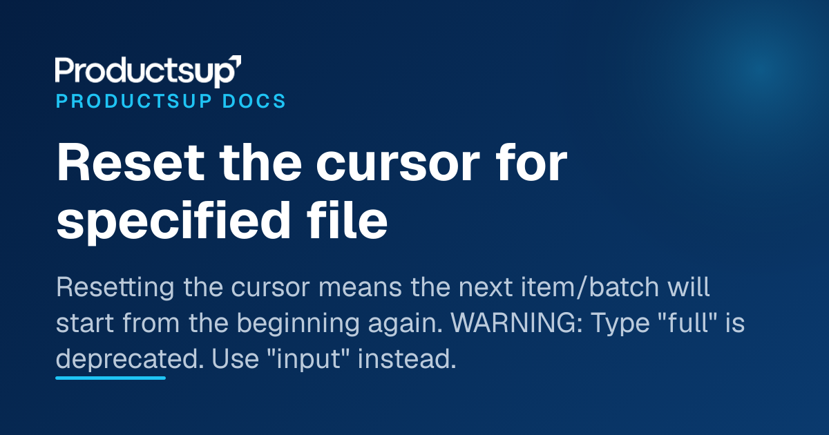Reset the cursor for specified file