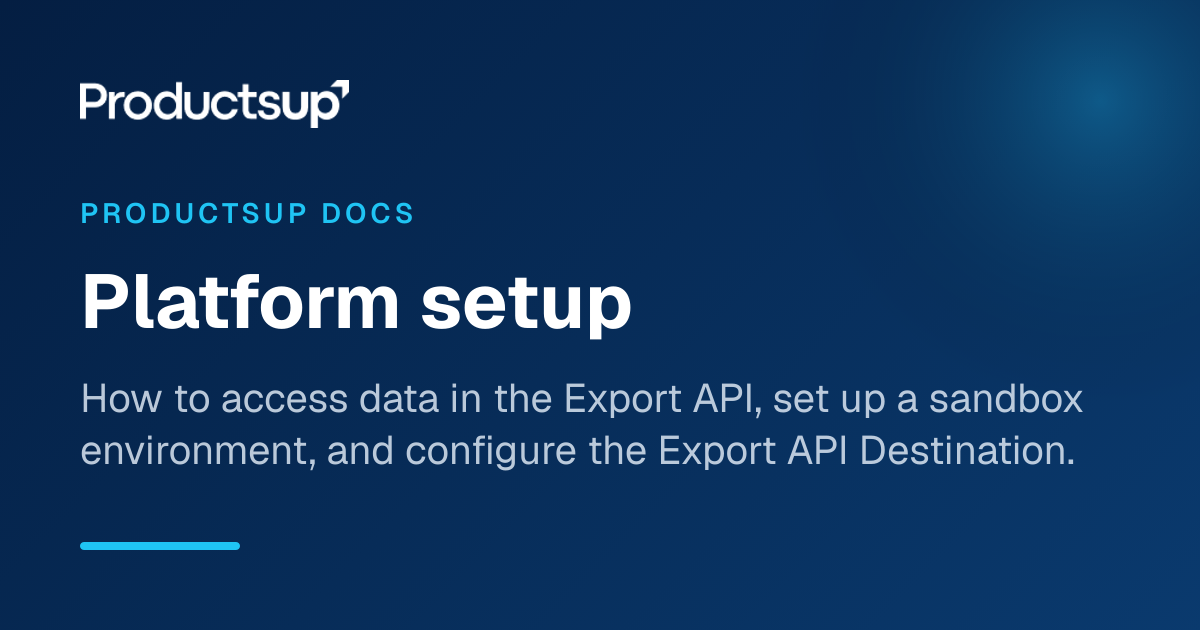 Platform setup