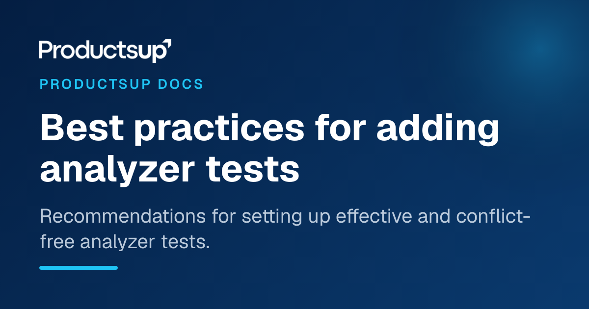 Best practices for adding analyzer tests
