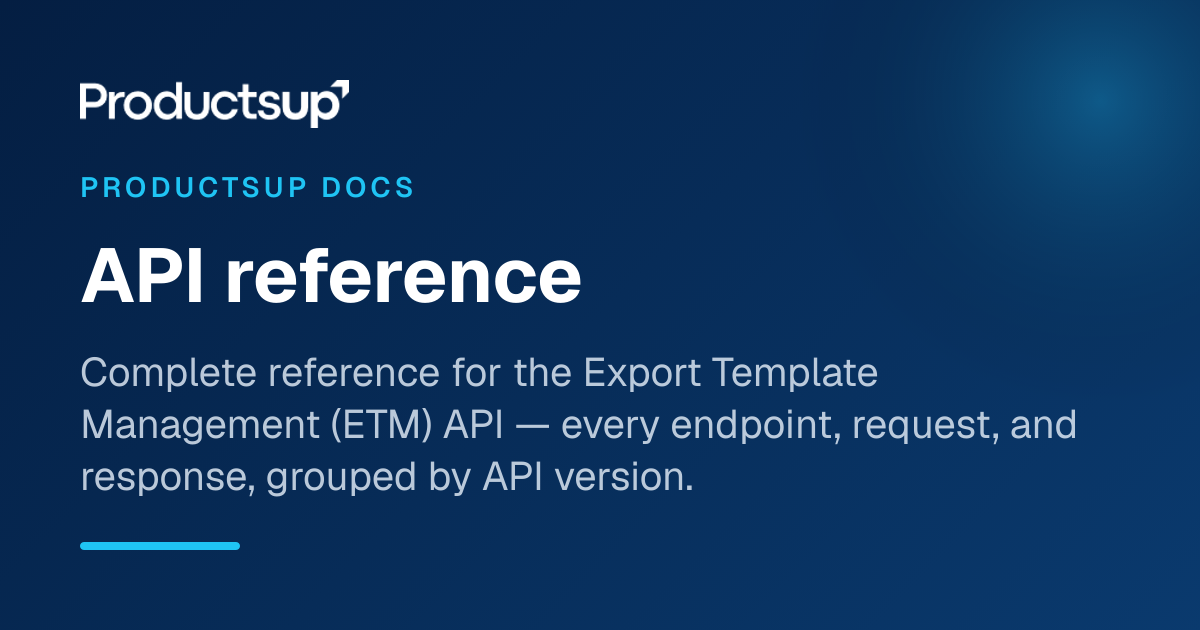 API reference
