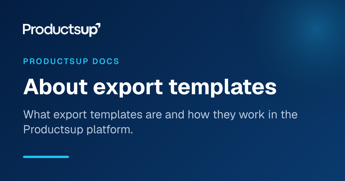 About export templates